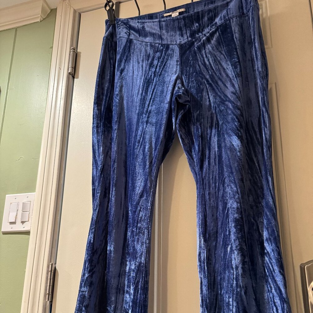 Kimchi Blue Urban Outfitters Blue Velvet Flare